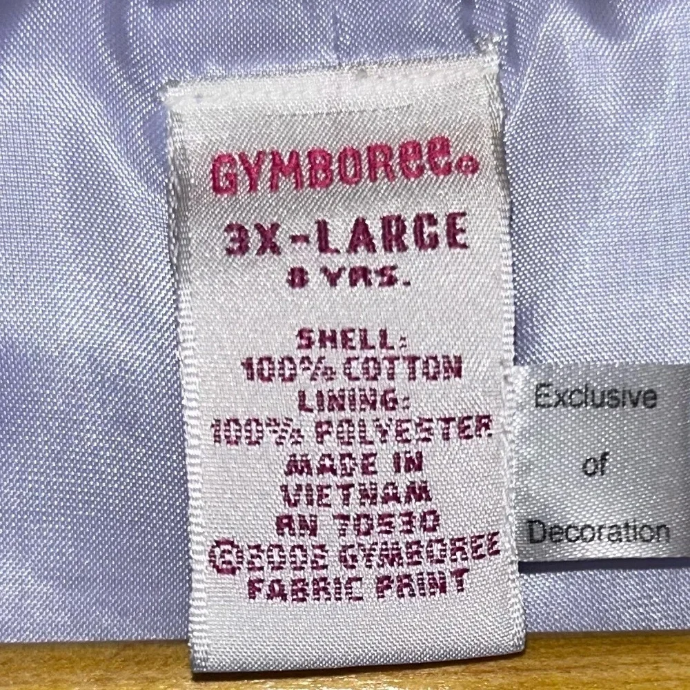 Vintage GYMBOREE Tea Party Girls Spring Coat Size 3XL (8 yrs) Lavender 2002